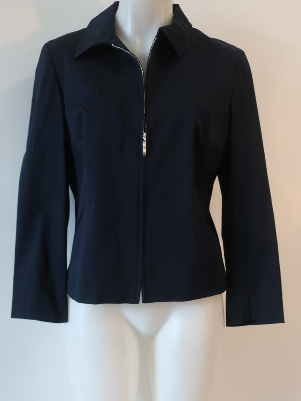 Womens Escada Sport Navy Blue (Item- 28) Cotton Zipper Jacket 38 US/M
